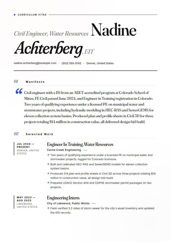 Civil Engineer Resume Examples & Templates