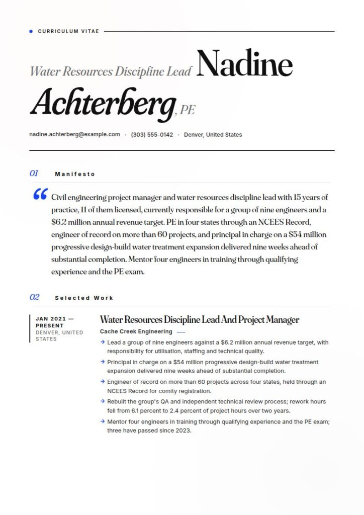 Civil Engineer Resume Examples & Templates