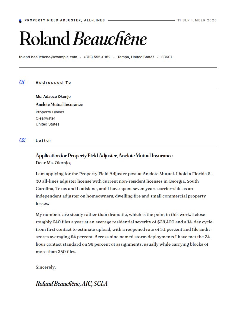 Claims Adjuster