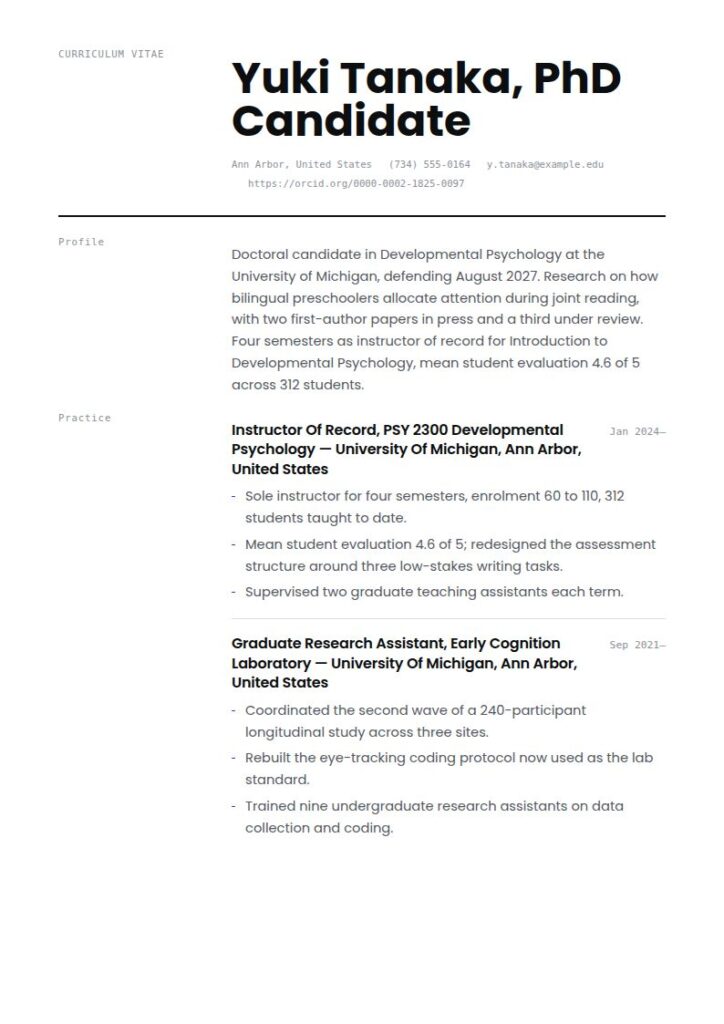 College Professor Resume & CV Examples