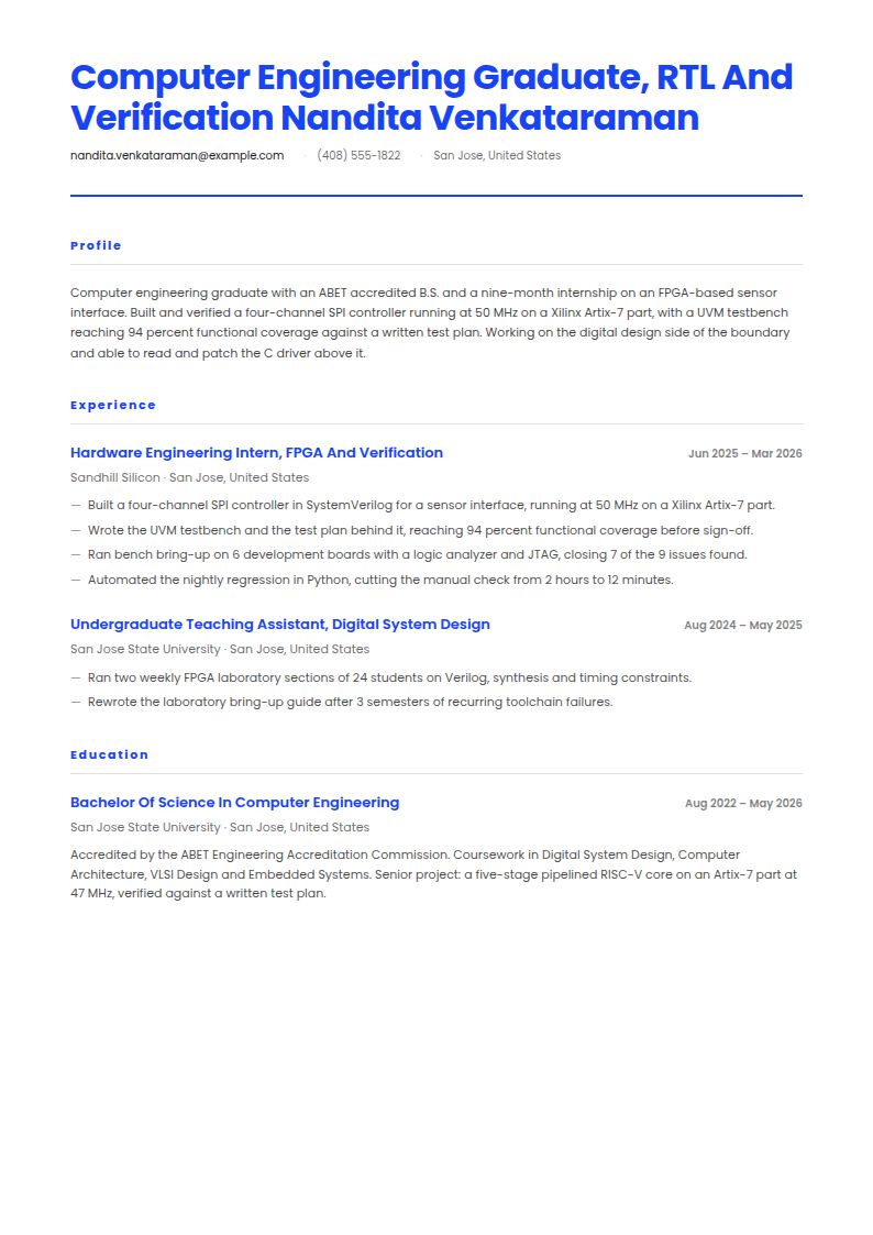 Computer Engineering Resume Examples & Templates