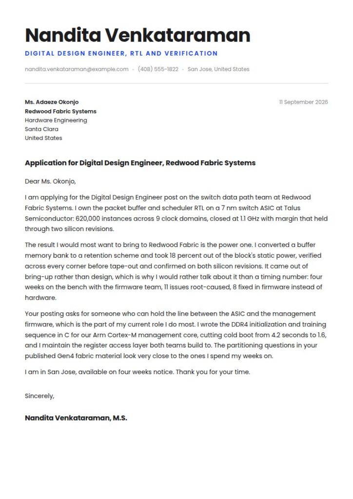 Computer Engineering Cover Letter Examples & Templates