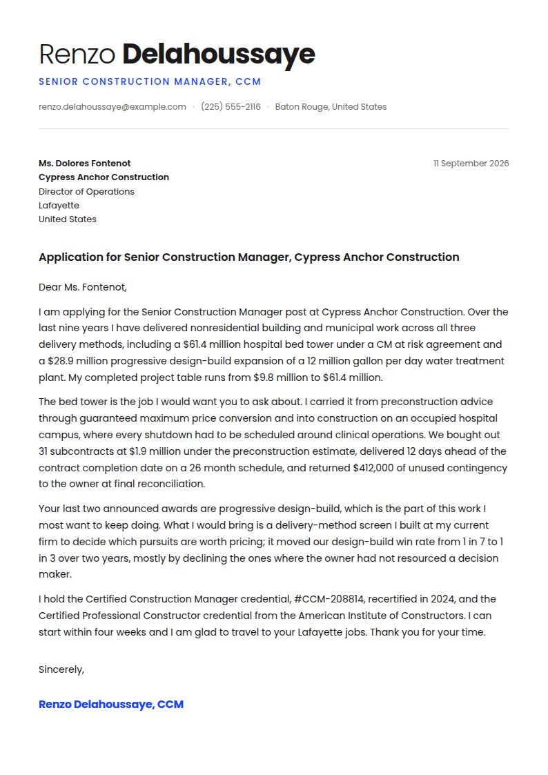 Construction Manager