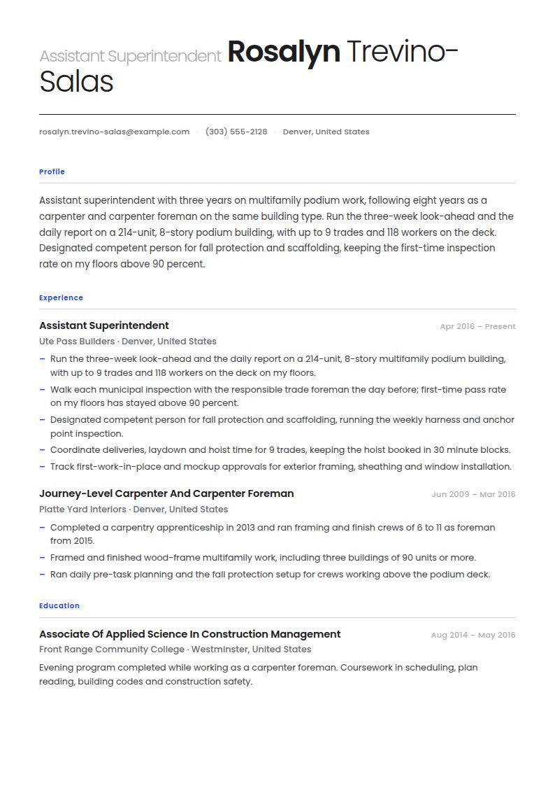 Construction Superintendent