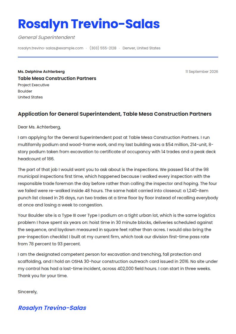 Construction Superintendent