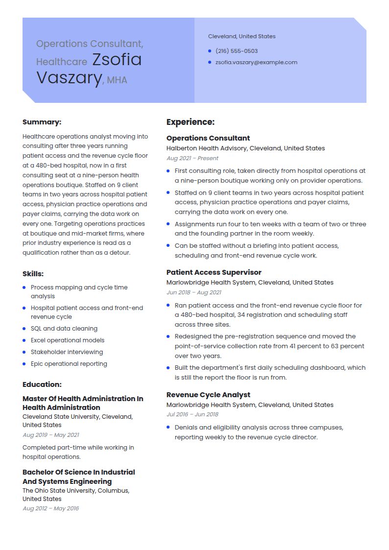 Consulting Resume Examples & Templates