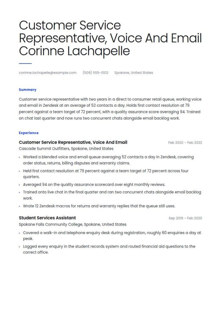 Customer Service Representative Resume Examples & Templates