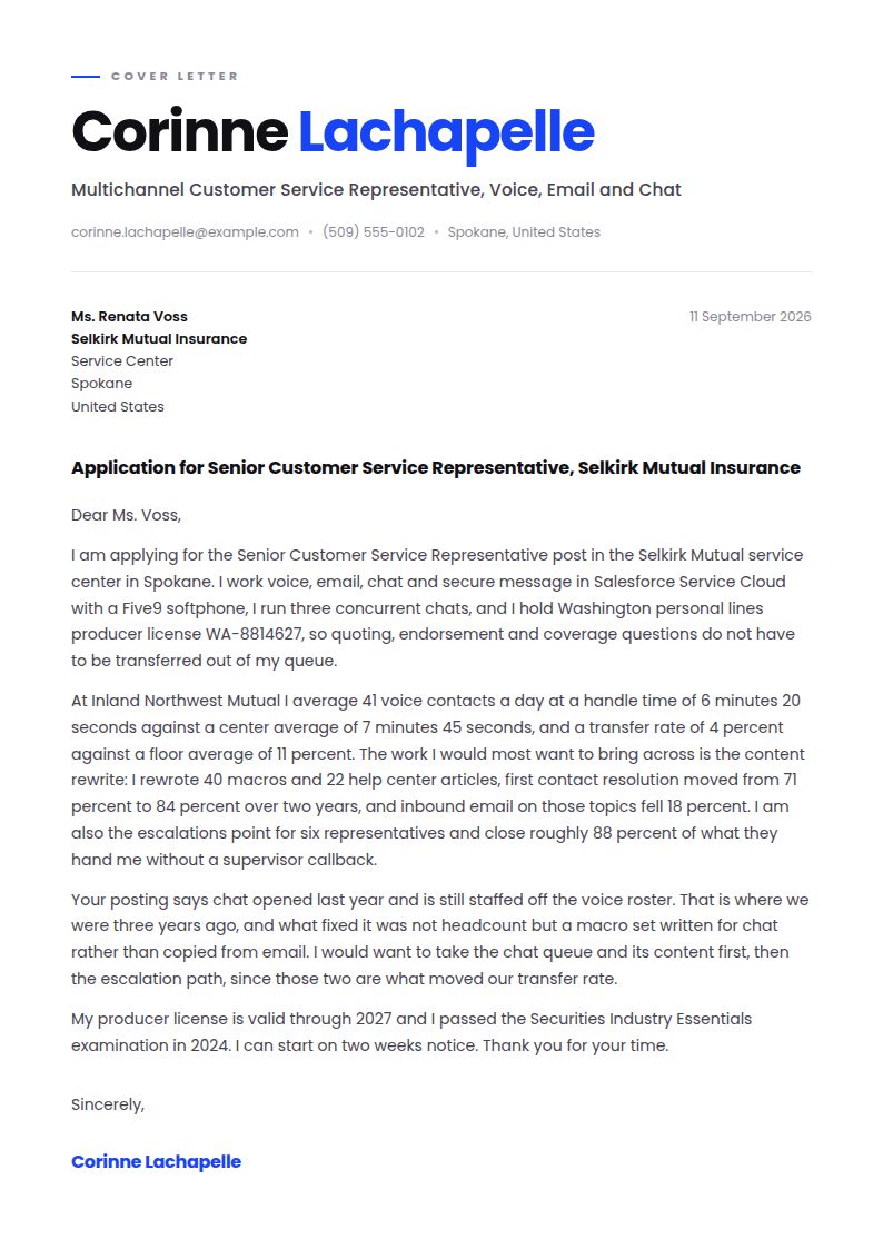 Customer Service Representative
