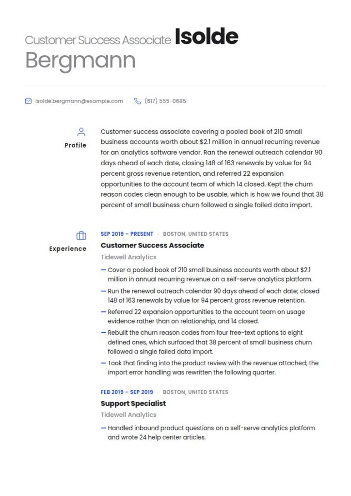 Customer Success Resume Examples & Templates