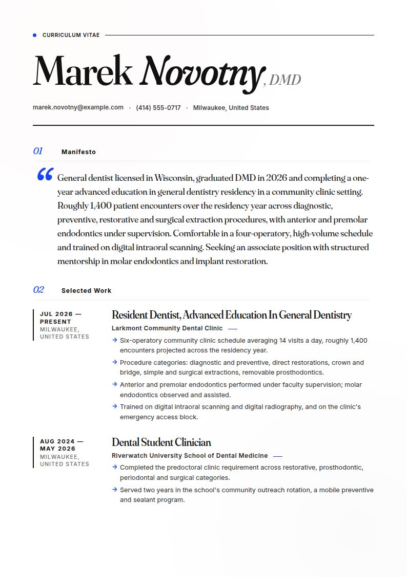 Dentist Resume Examples & Templates