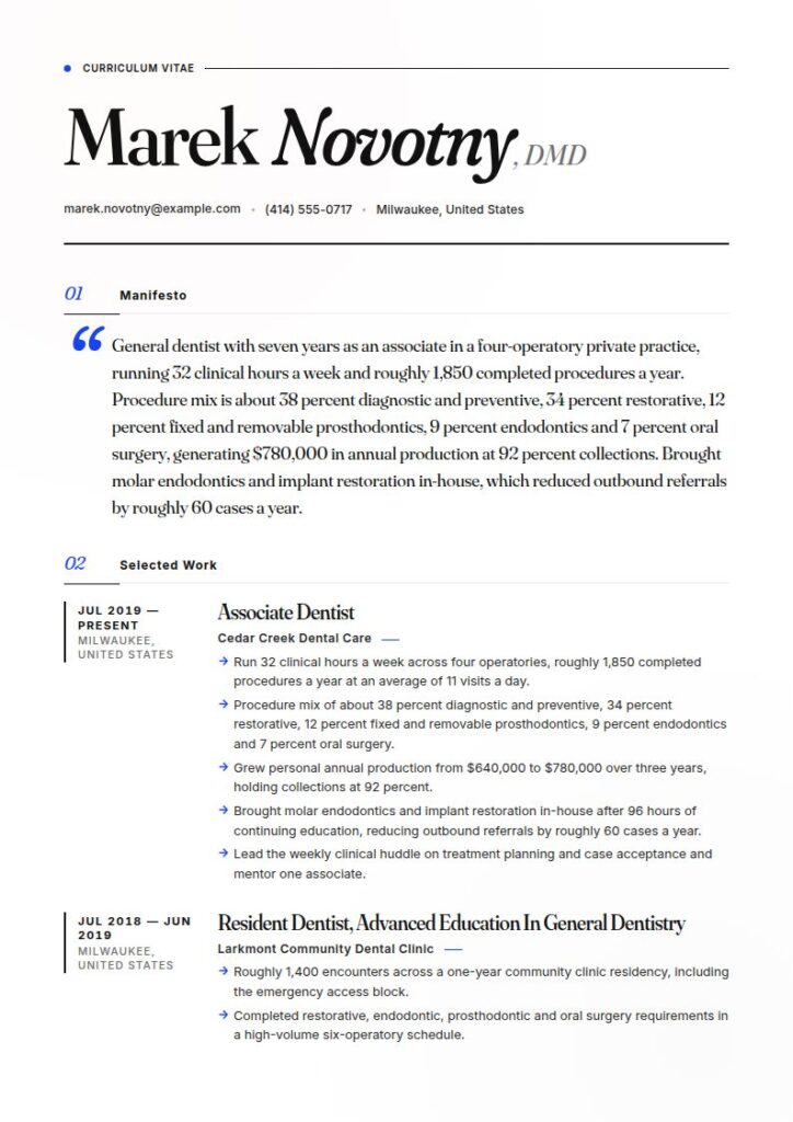 Dentist Resume Examples & Templates