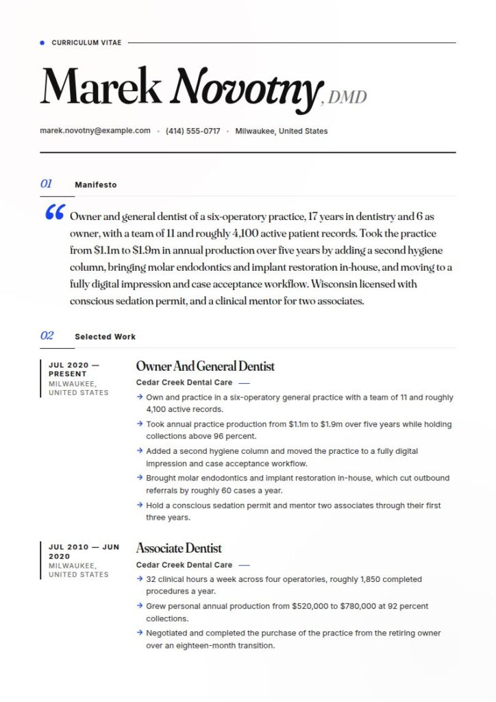 Dentist Resume Examples & Templates