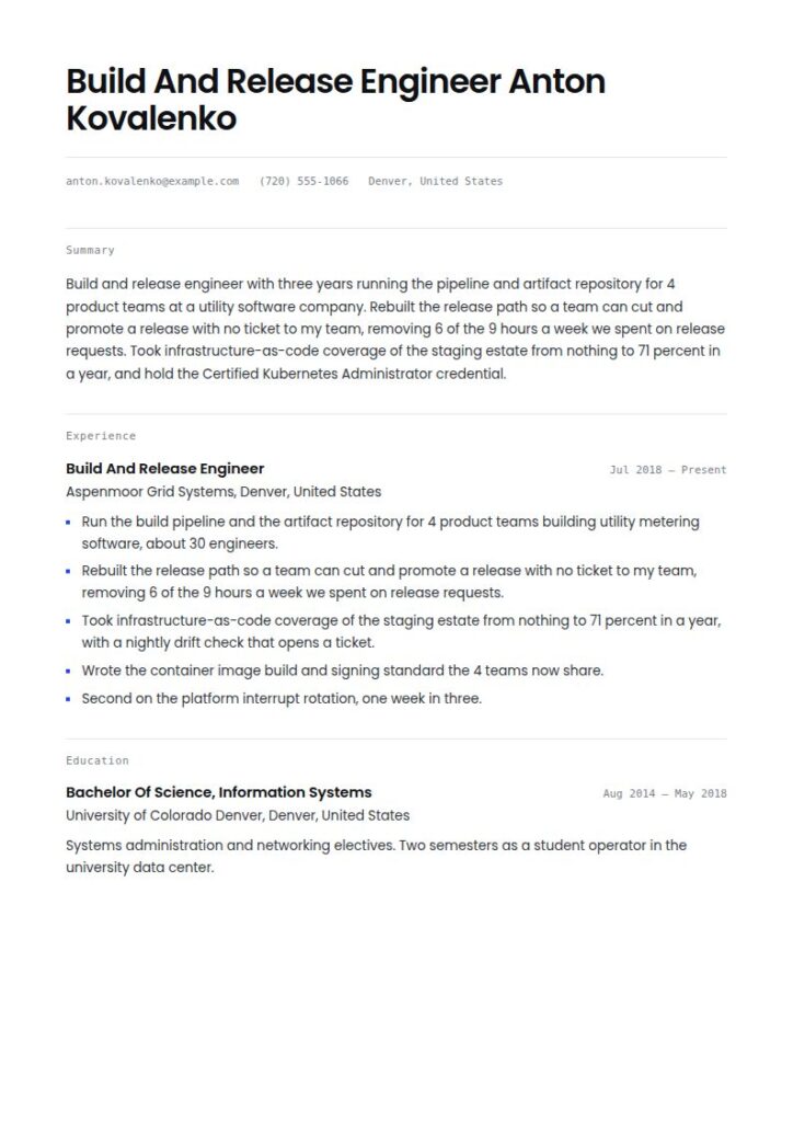 DevOps Professional Resume Examples & Templates