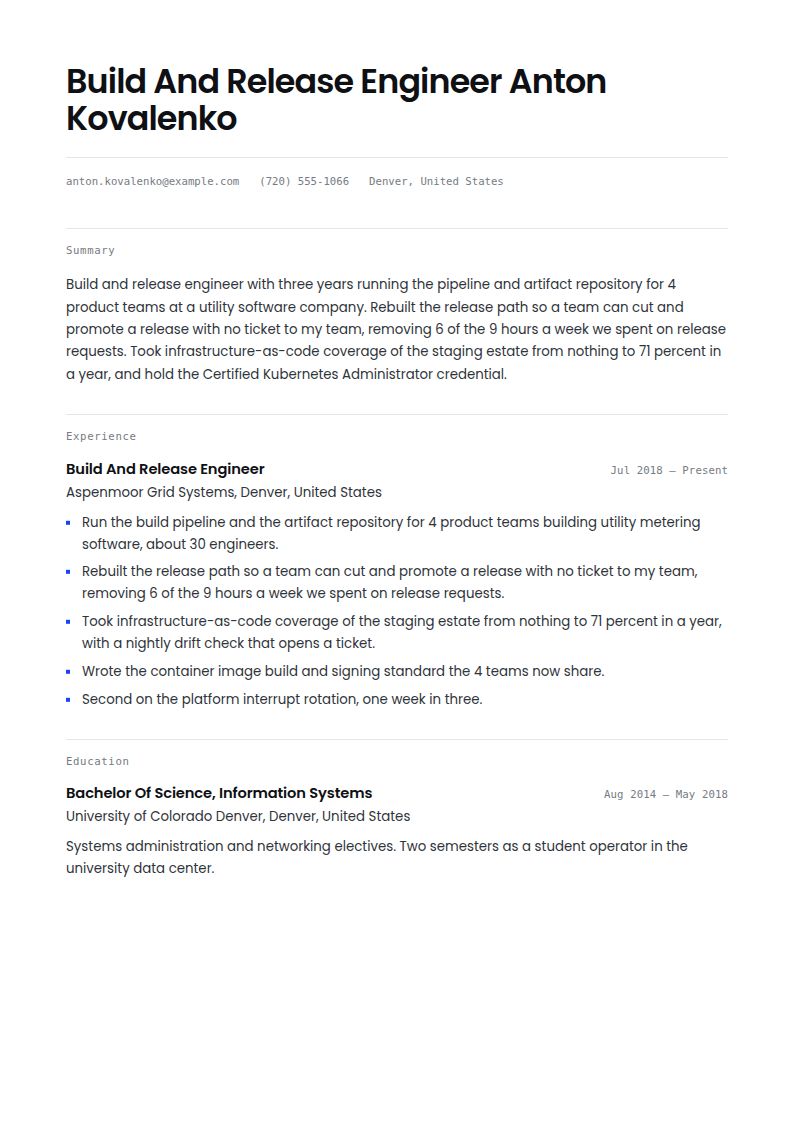 DevOps Professional Resume Examples & Templates