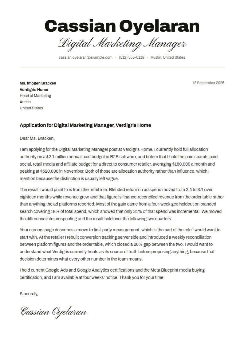 Digital Marketing Manager
