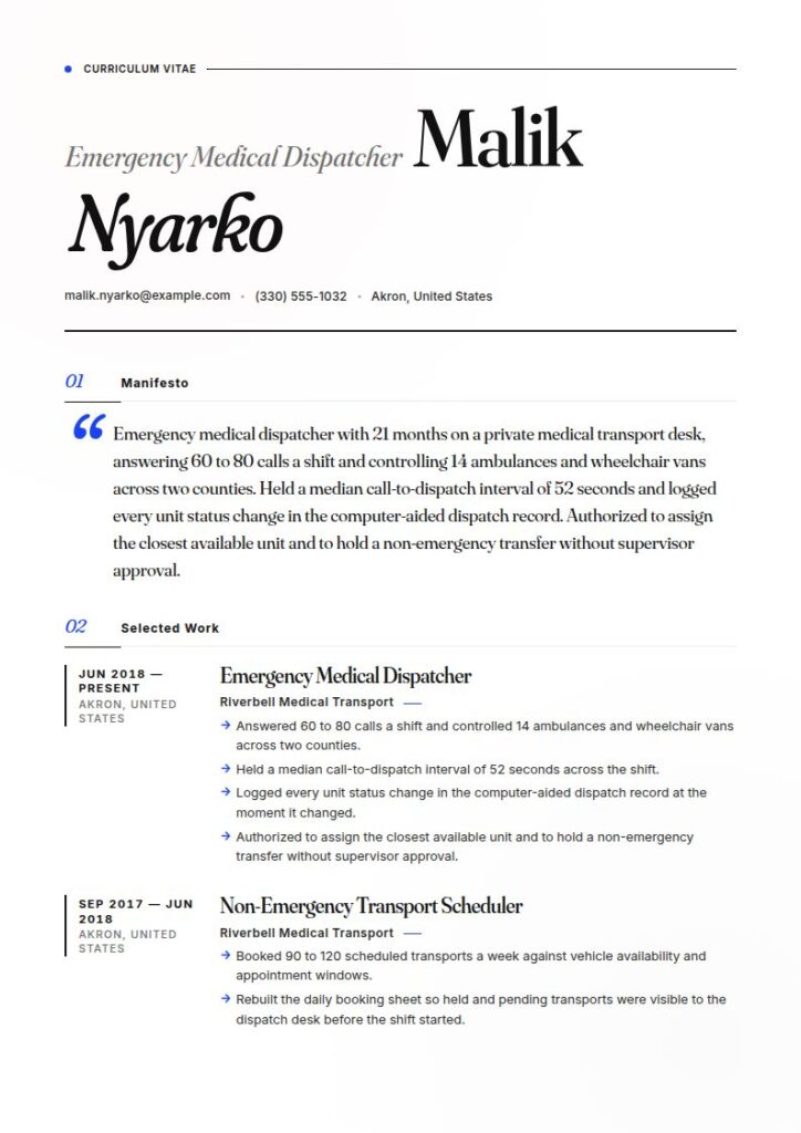 Dispatcher Resume Examples & Templates