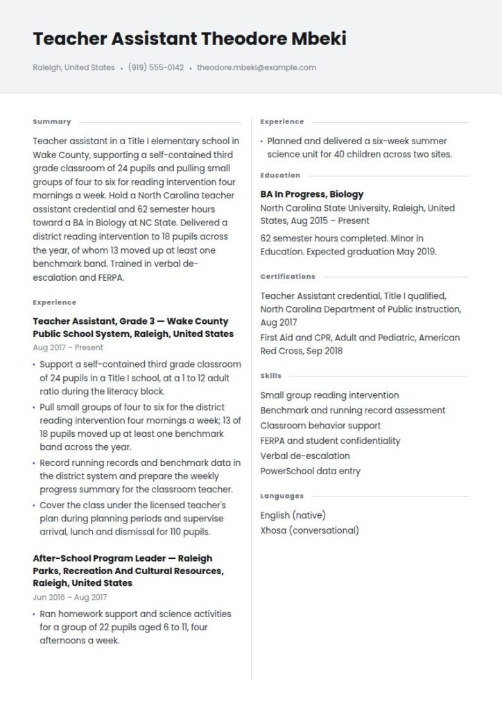 Education Resume Examples & Templates