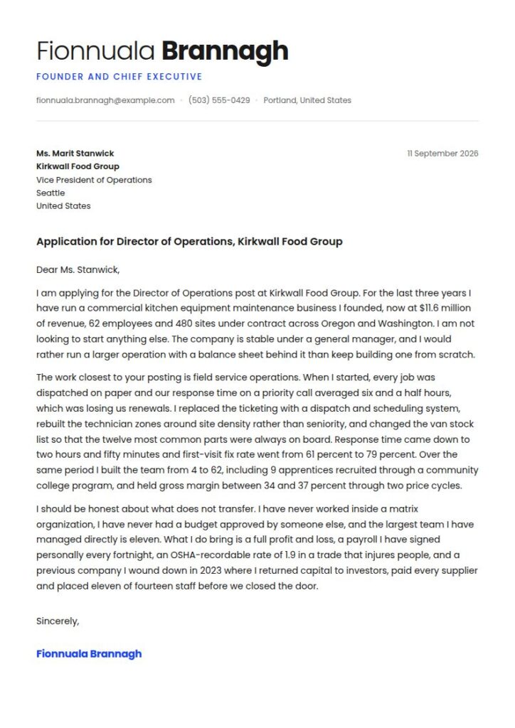 Entrepreneur Cover Letter Examples & Templates