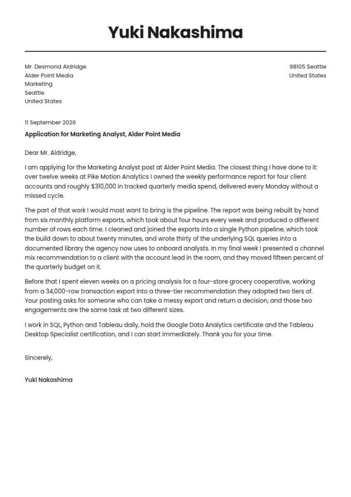 Entry Level Cover Letter Examples & Templates