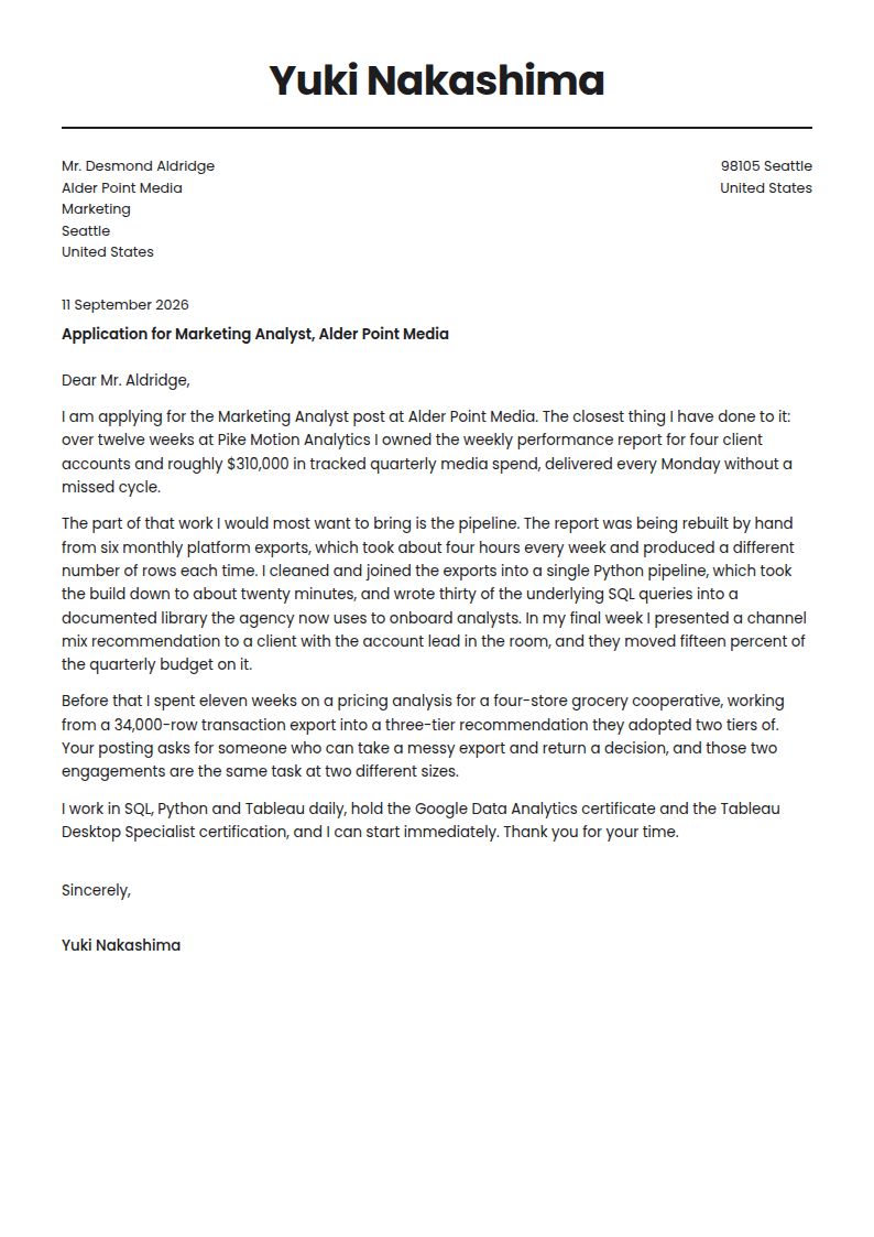 Entry Level Cover Letter Examples & Templates