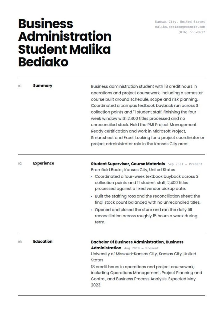 Entry Level Project Management Resume Examples & Templates