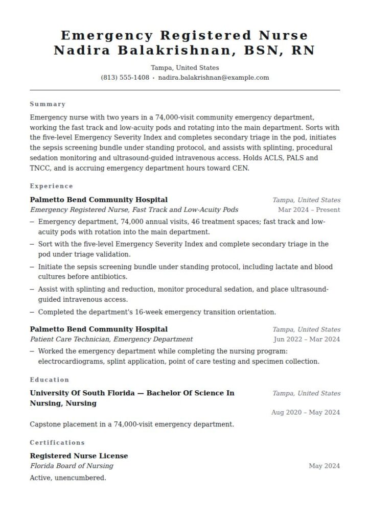ER Nurse Resume Examples & Templates