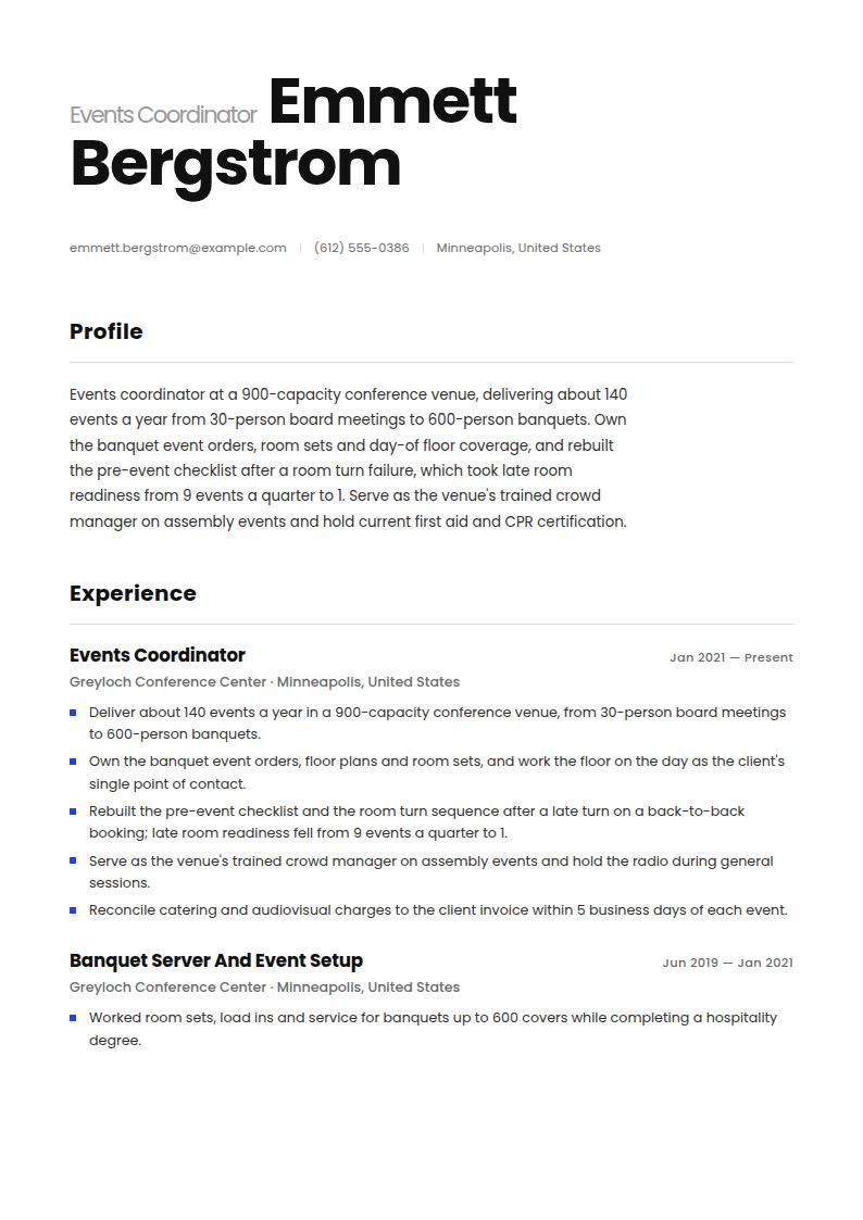 Event Coordinator