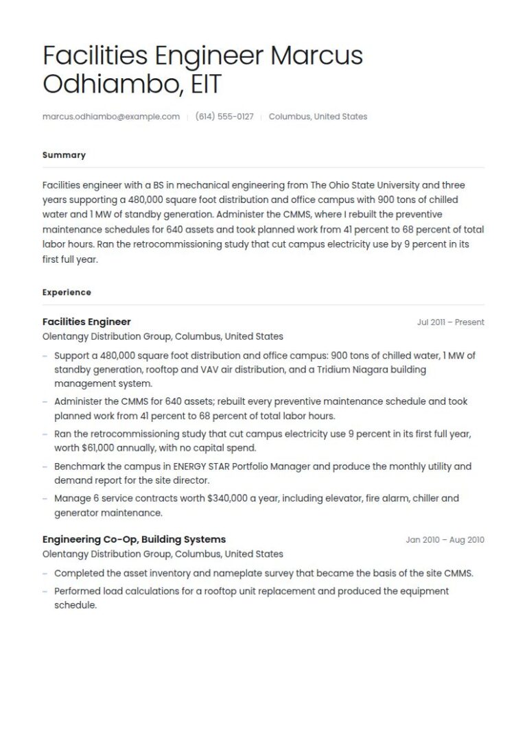 Facilities Engineer