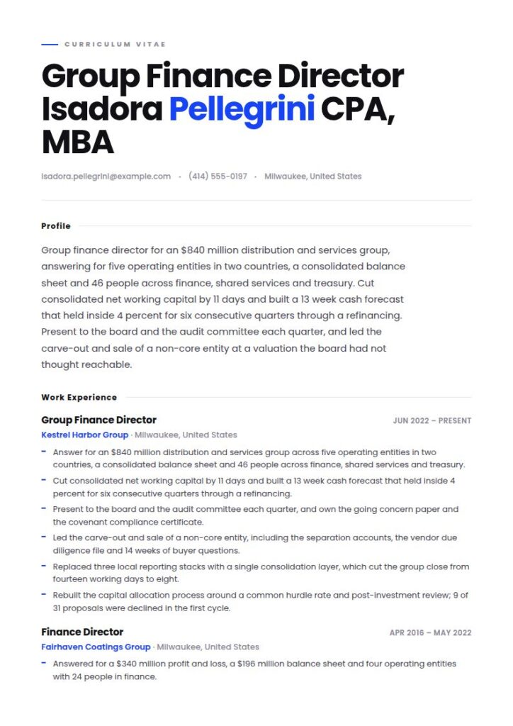 Finance Director Resume Examples & Templates