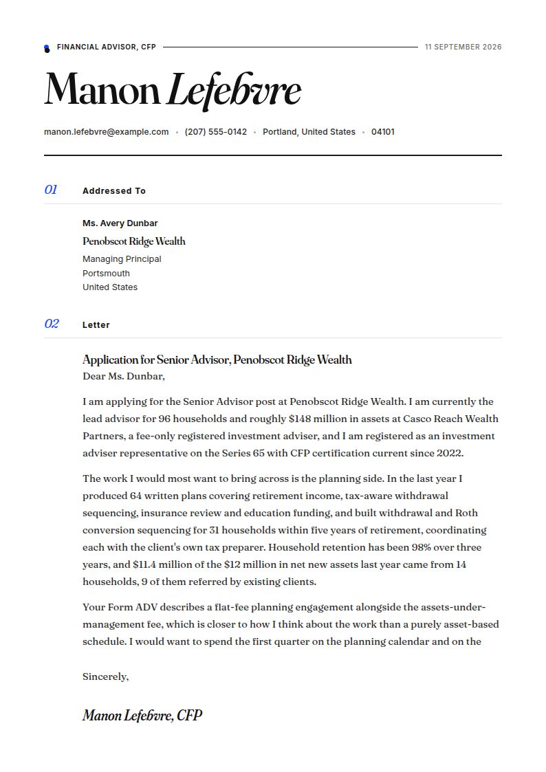 Financial Advisor