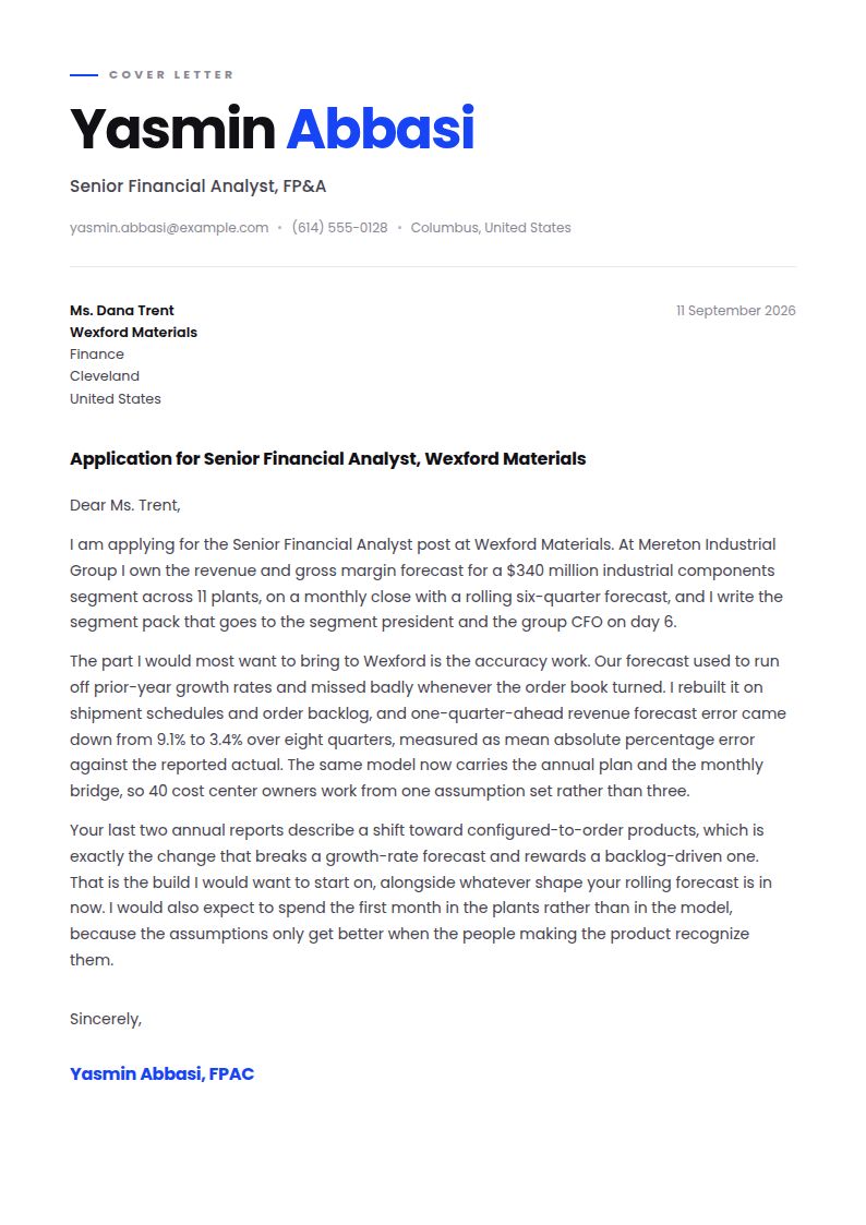 Financial Analyst