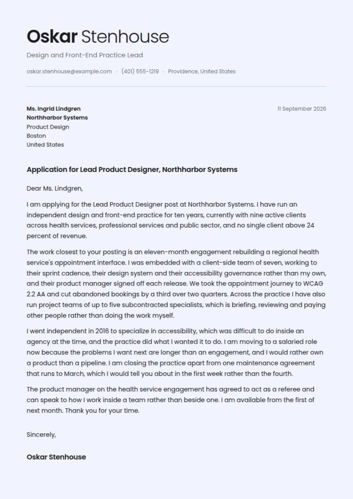Freelancer Cover Letter Examples & Templates