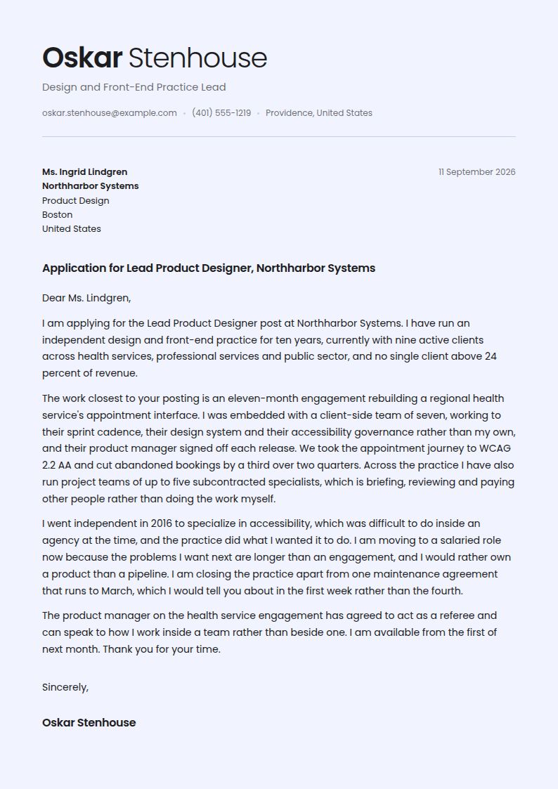 Freelancer Cover Letter Examples & Templates