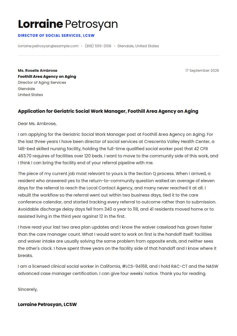 Geriatric Social Worker