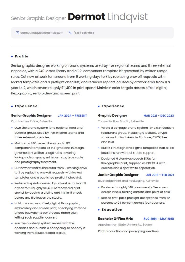 Graphic Designer Resume Examples & Templates