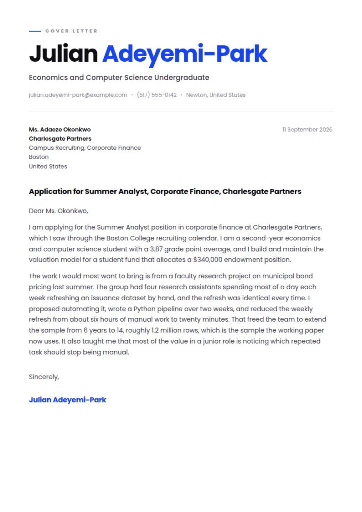 Harvard Cover Letter Examples & Templates