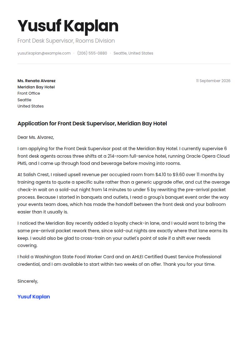 Hospitality and Catering