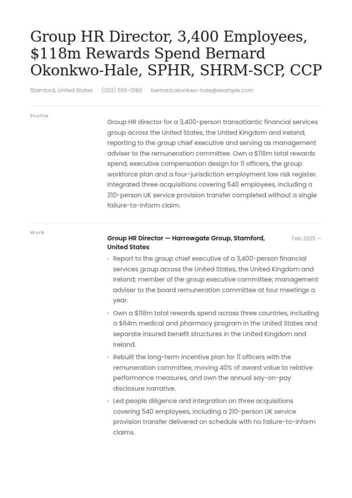 HR Director Resume Examples & Templates