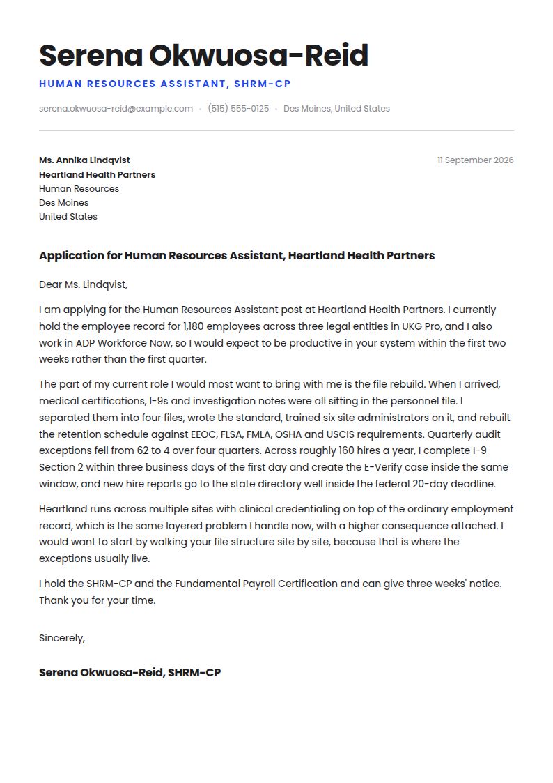 Human Resources Assistant