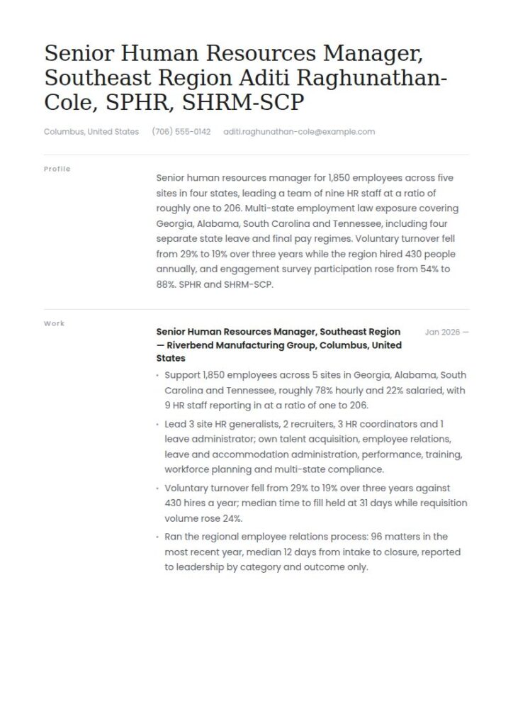 Human Resources Manager Resume Examples & Templates