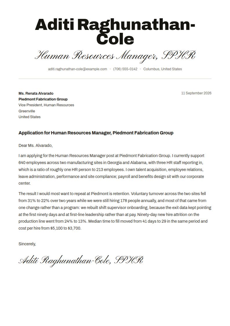 Human Resources Manager