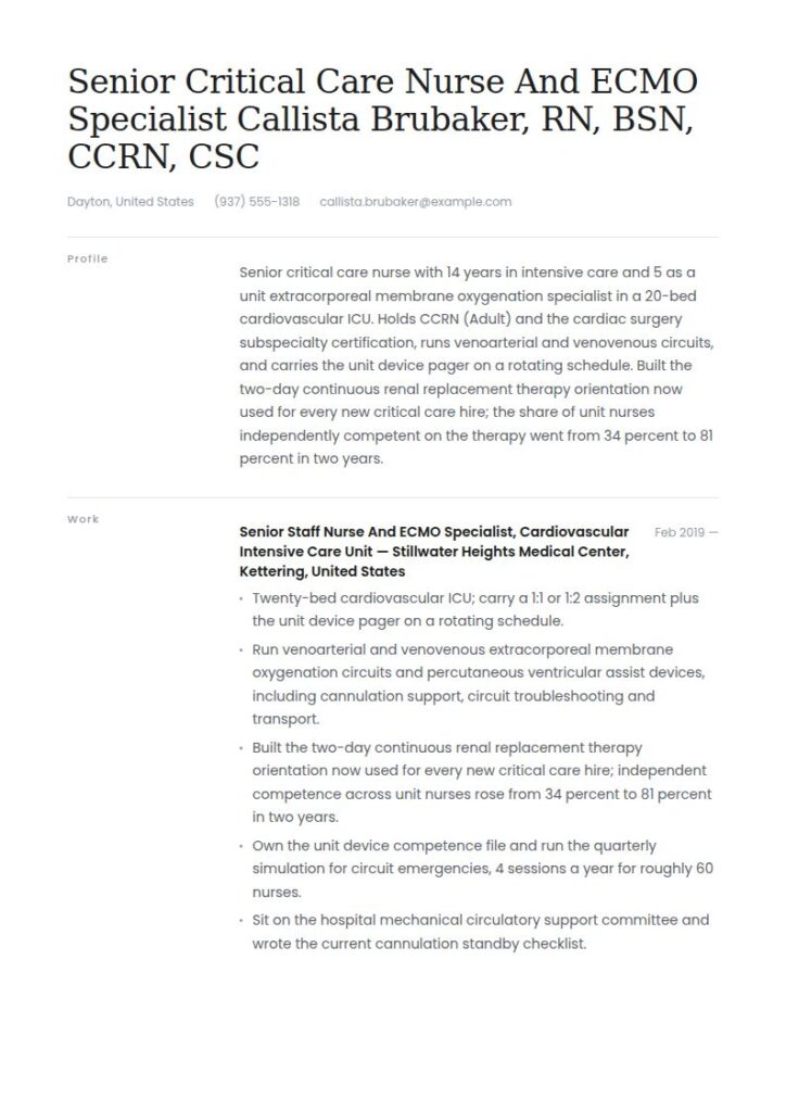 ICU Nurse Resume Examples & Templates