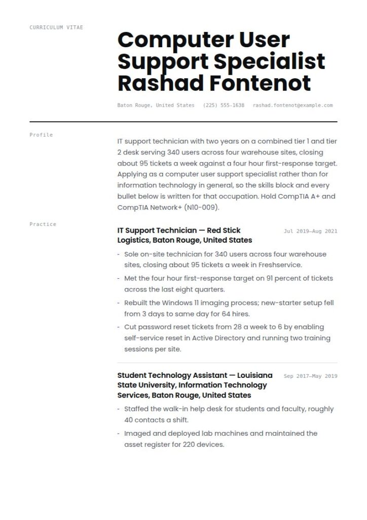 Information Technology Resume Examples & Templates