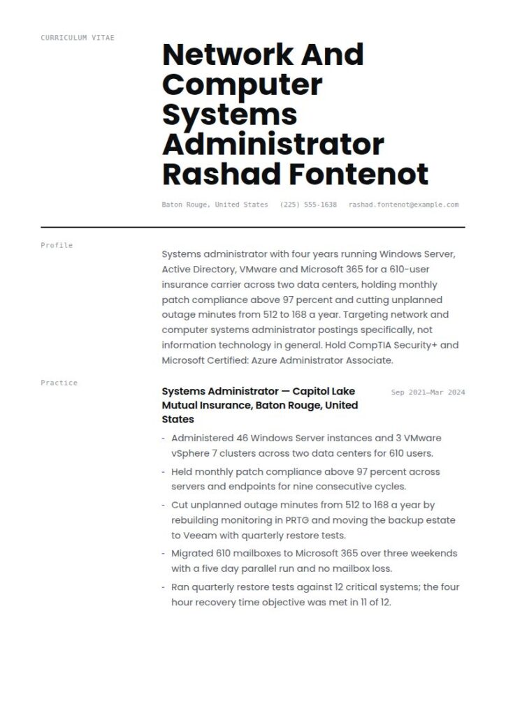 Information Technology Resume Examples & Templates