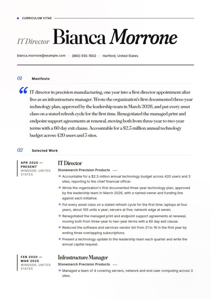 IT Director Resume Examples & Templates