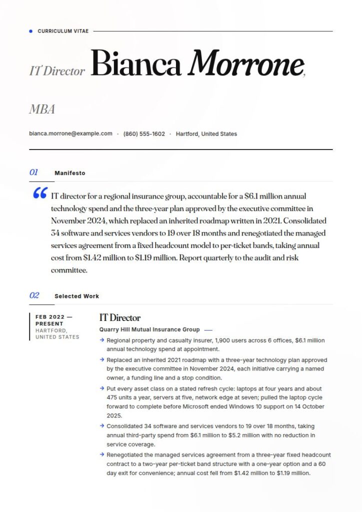 IT Director Resume Examples & Templates