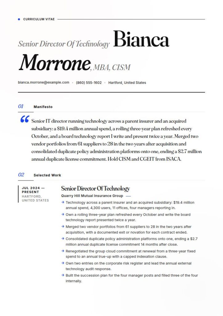 IT Director Resume Examples & Templates