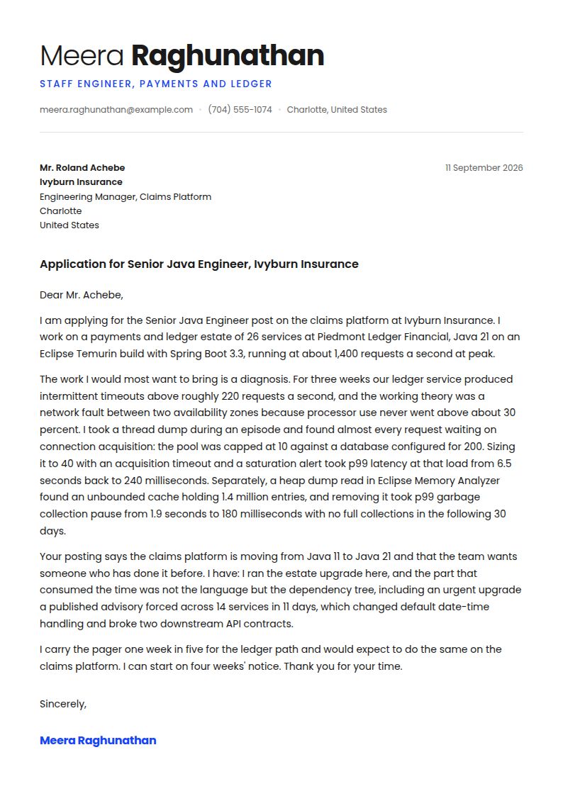 Java Developer Cover Letter Examples & Templates