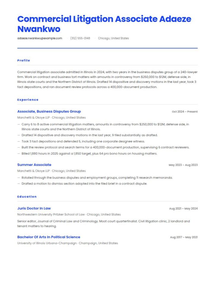 Lawyer Resume Examples & Templates