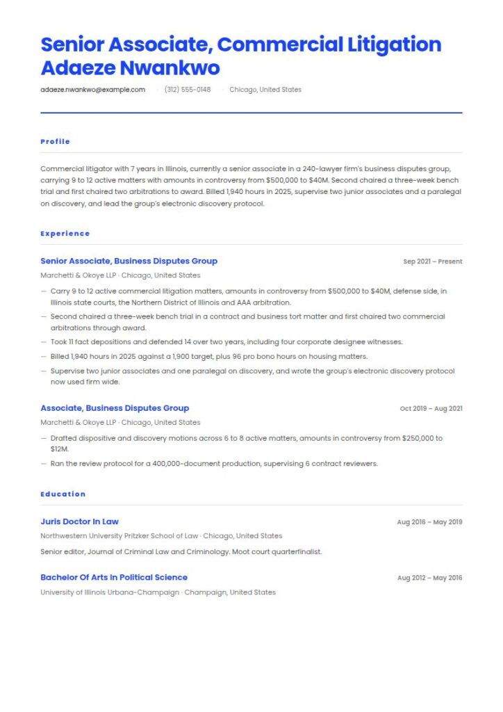 Lawyer Resume Examples & Templates